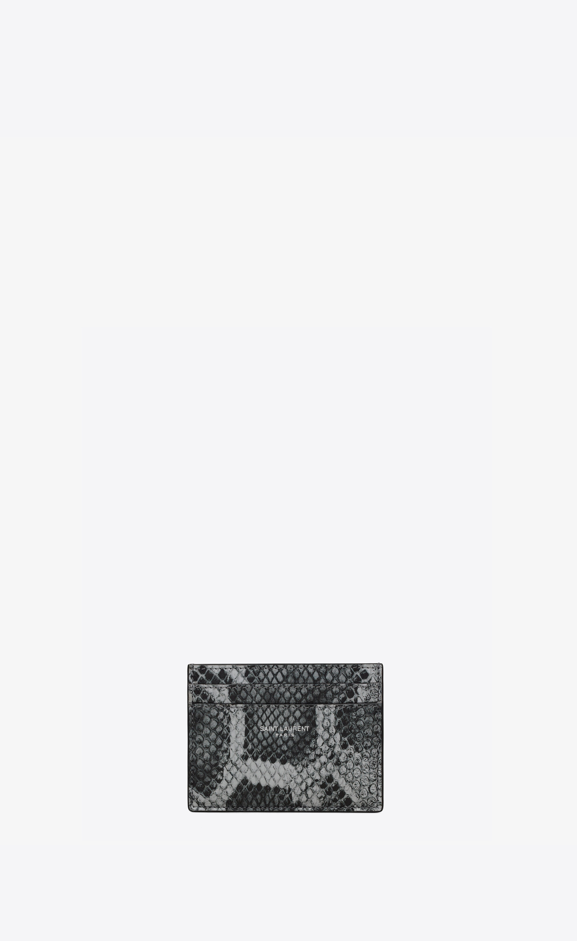 saint laurent paris credit card case in python - 1