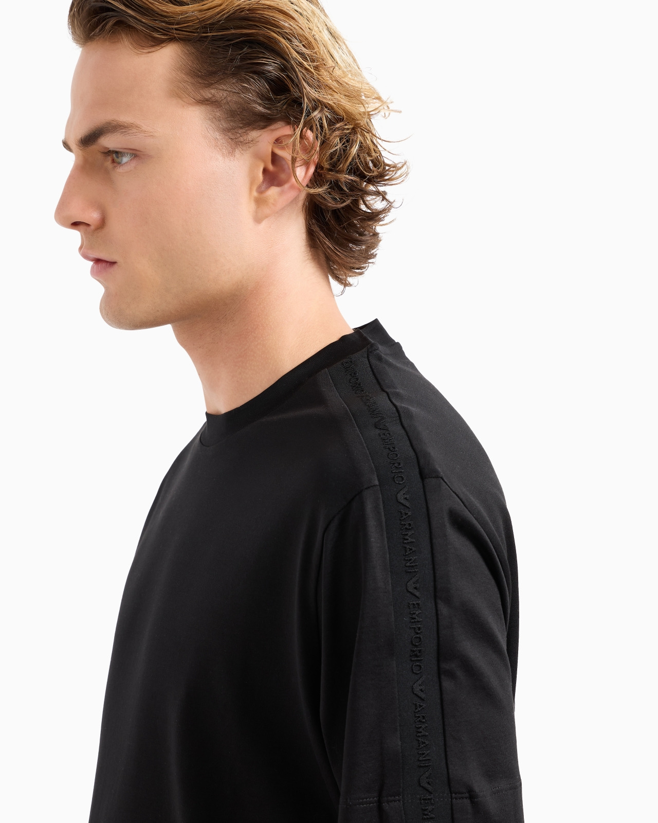 ASV Lyocell-blend jersey T-shirt with embossed logo tape - 5