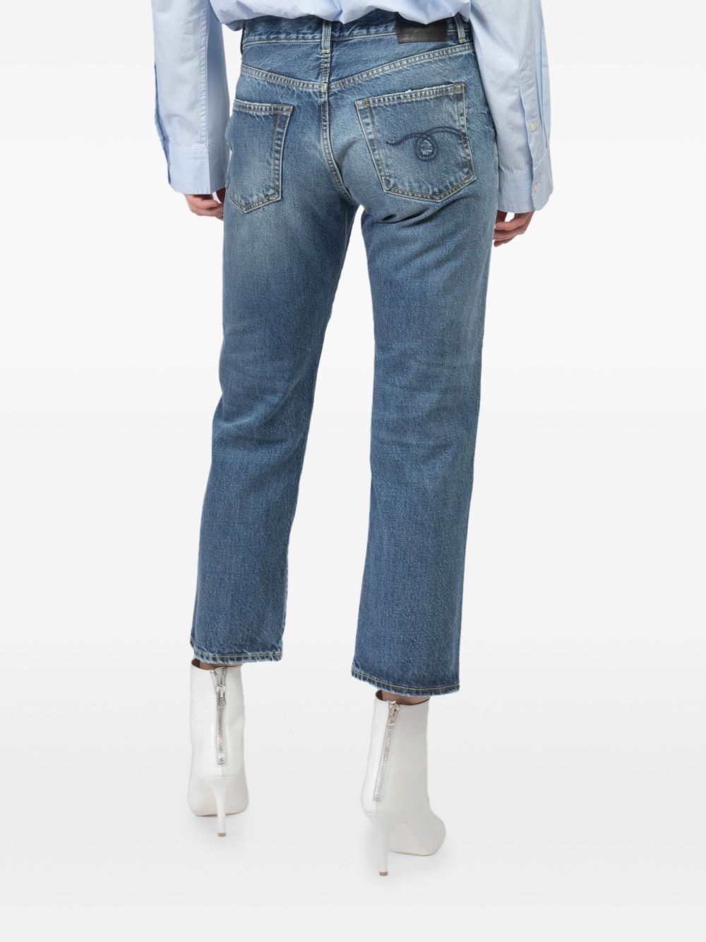 cropped straight jeans - 5