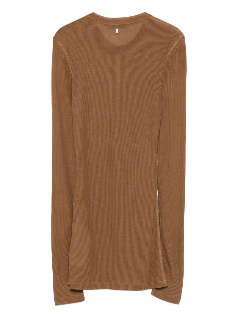 AMI Paris ribbed henley top outlook