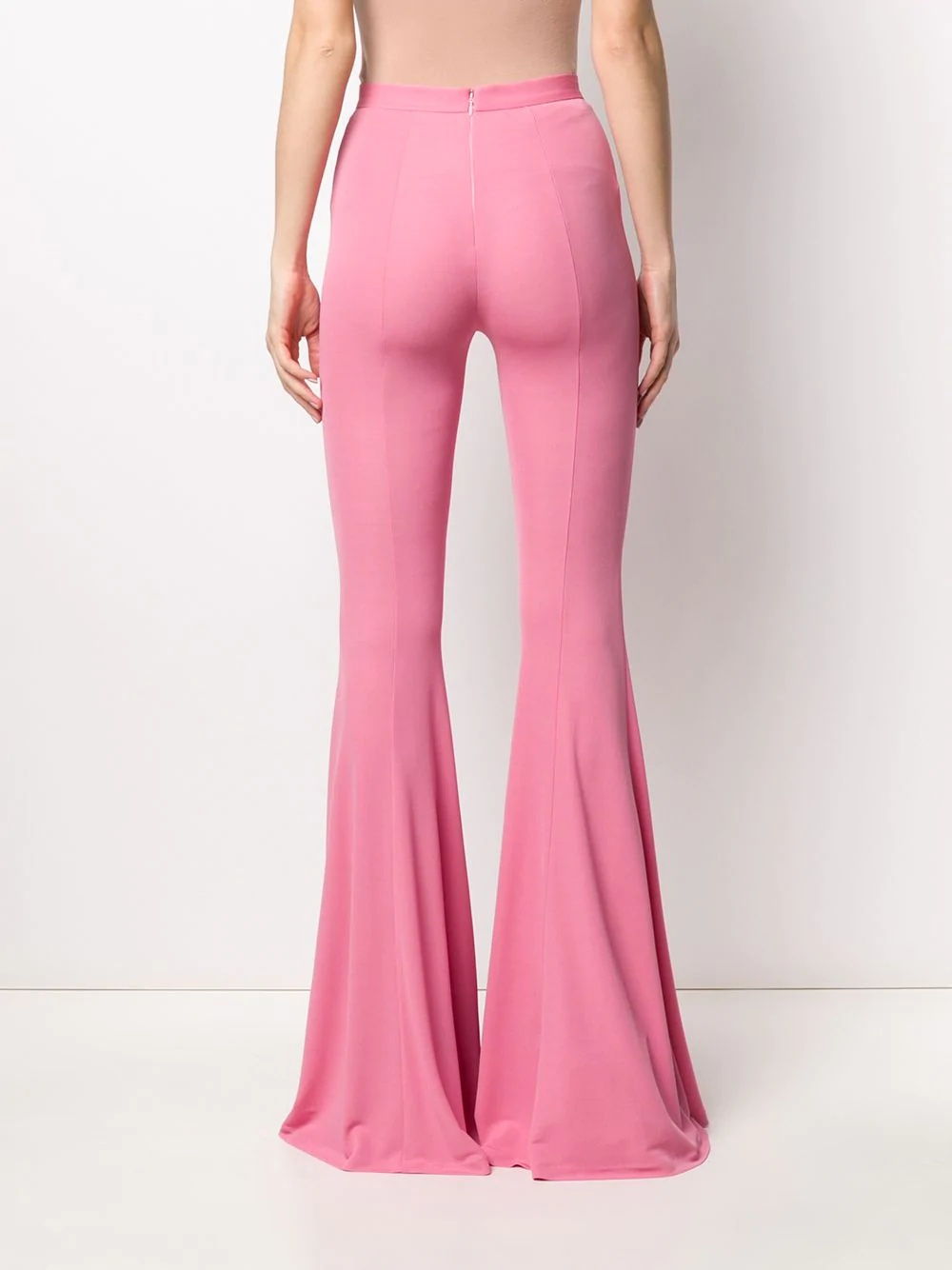 high-waisted flared trousers - 4