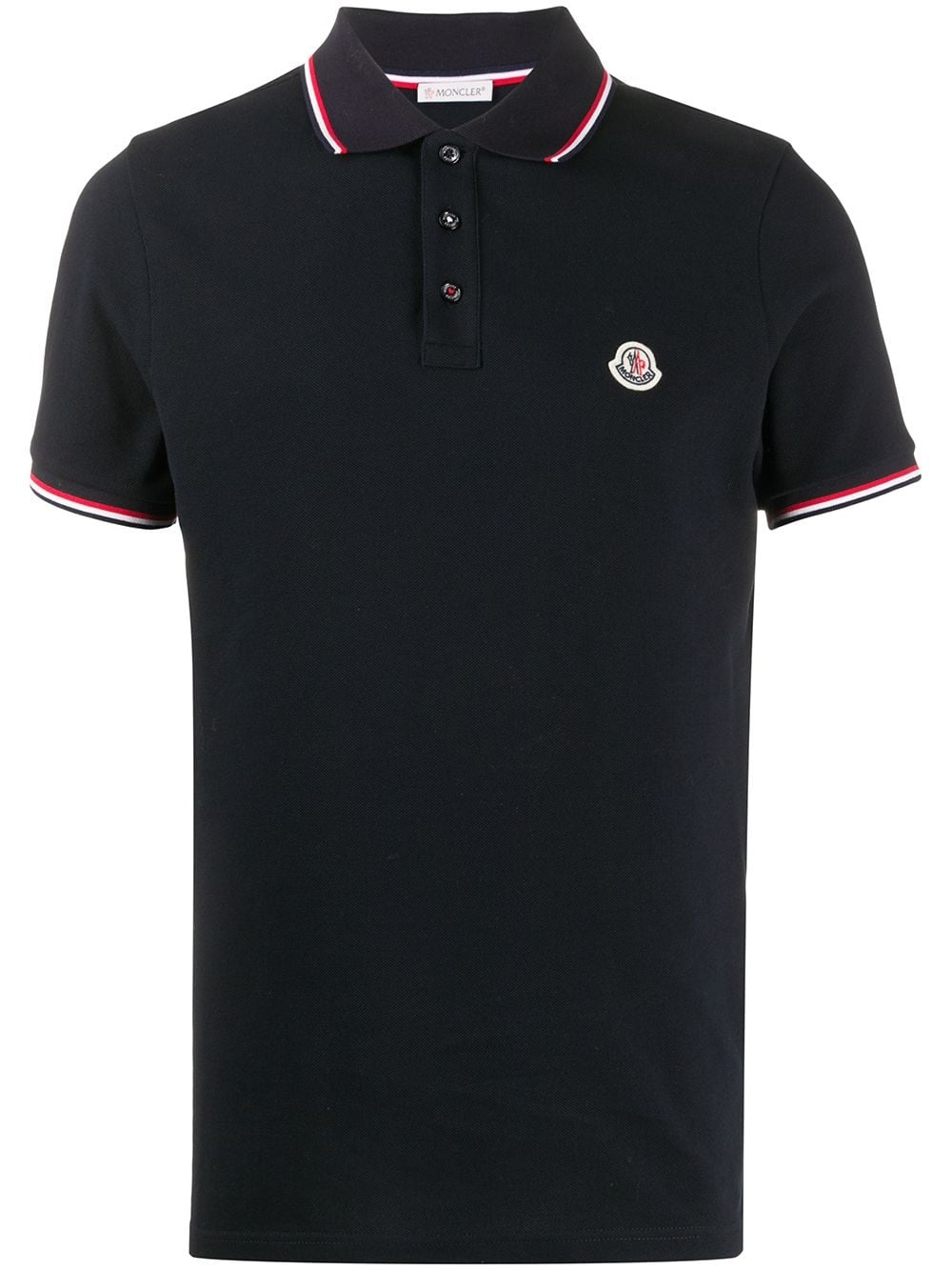 logo-appliqué short-sleeved polo shirt - 1