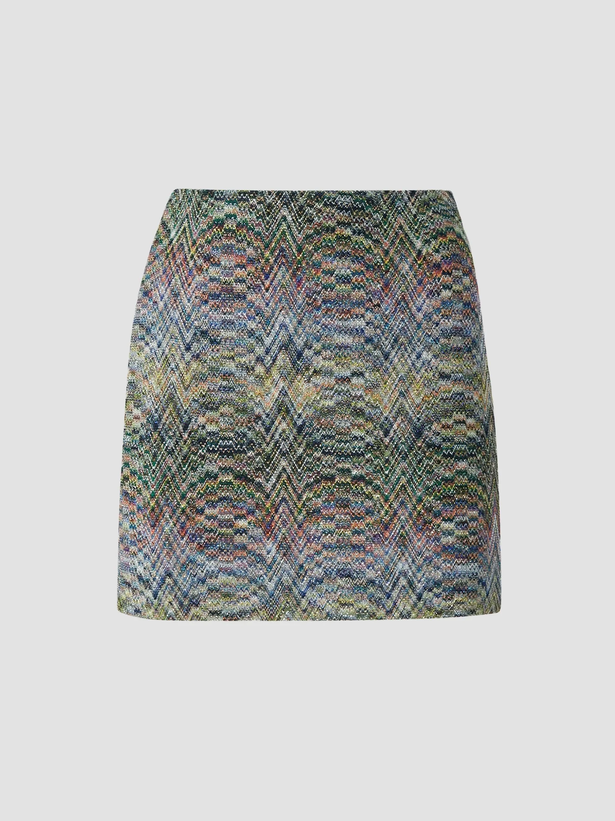 Women's Swirl Pattern Mini Skirt - Multicolor - 1