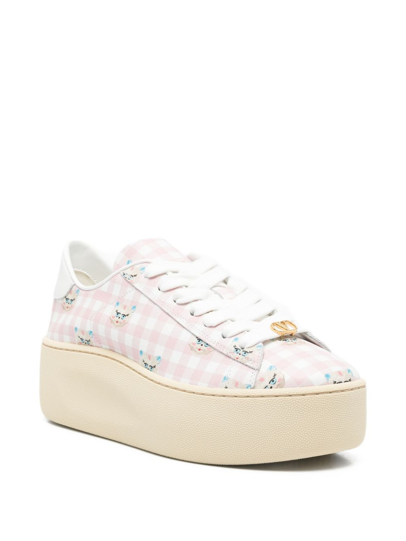 Valentino gingham platform sneakers outlook