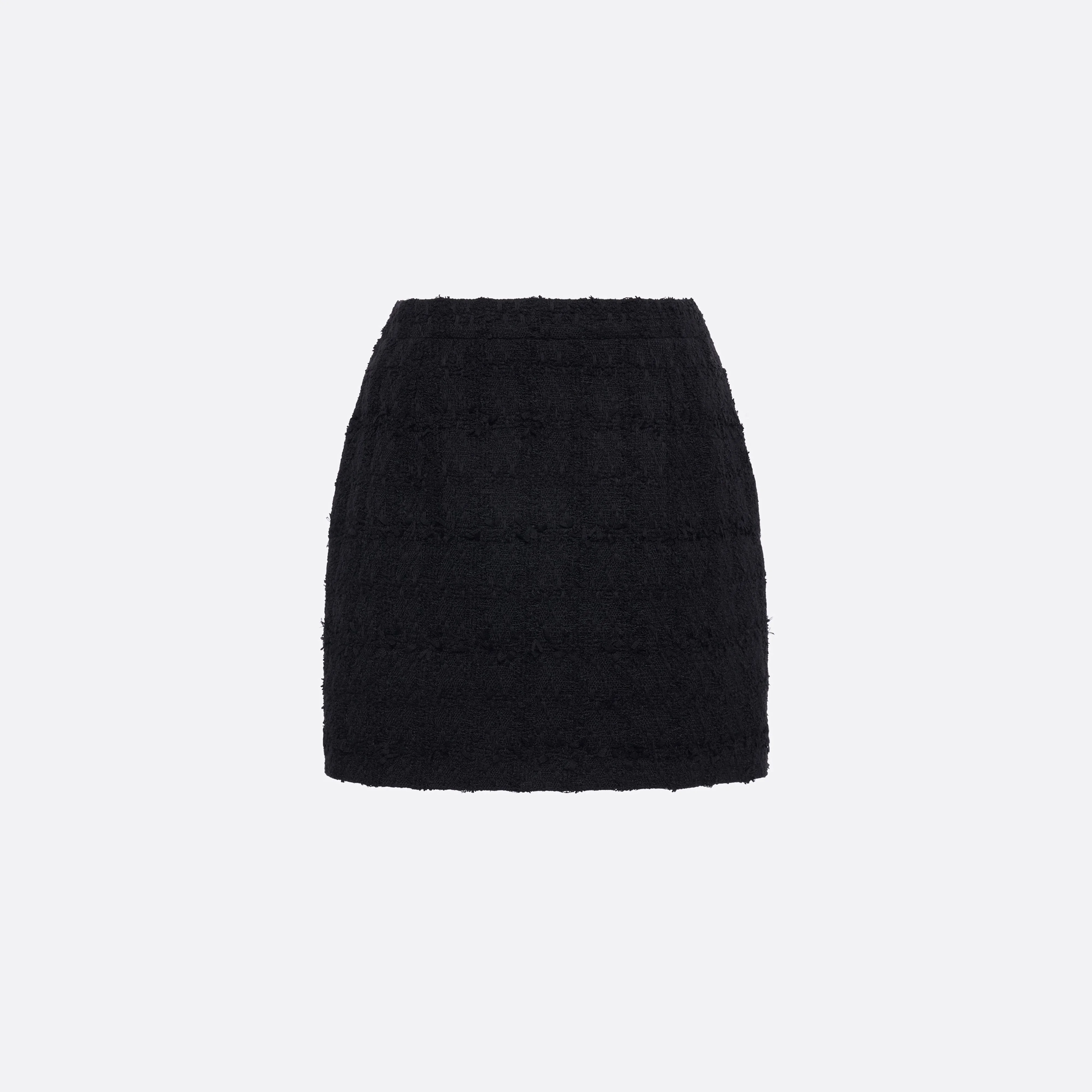 CHECK TWEED BOUCLÉ MINI SKIRT - 1