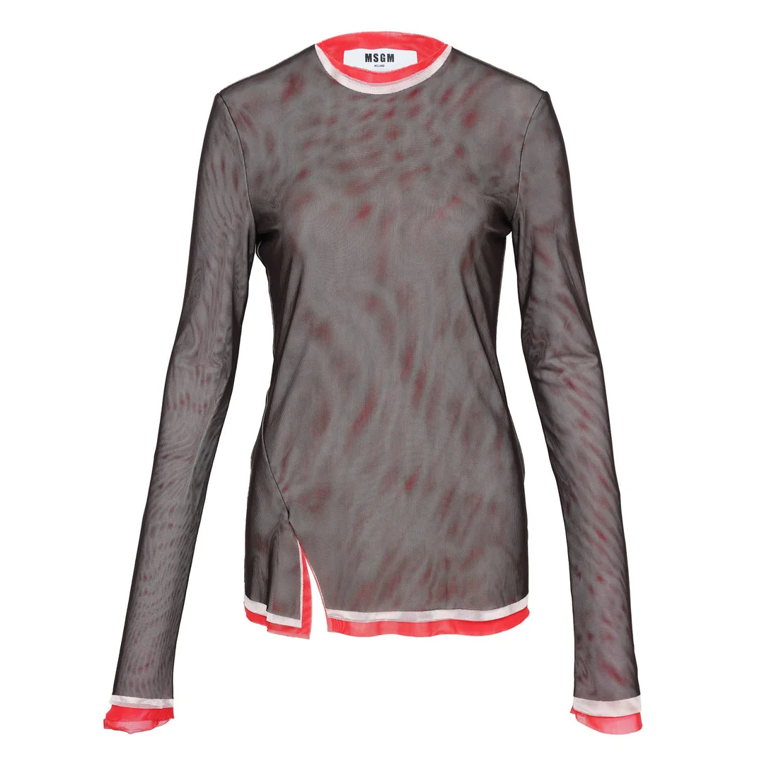 Mesh Blusa Blouse - 1