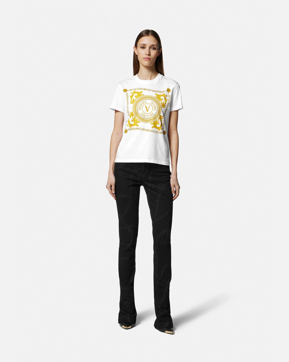 Versace Jeans Couture V-Emblem logo-print Shirt - Farfetch