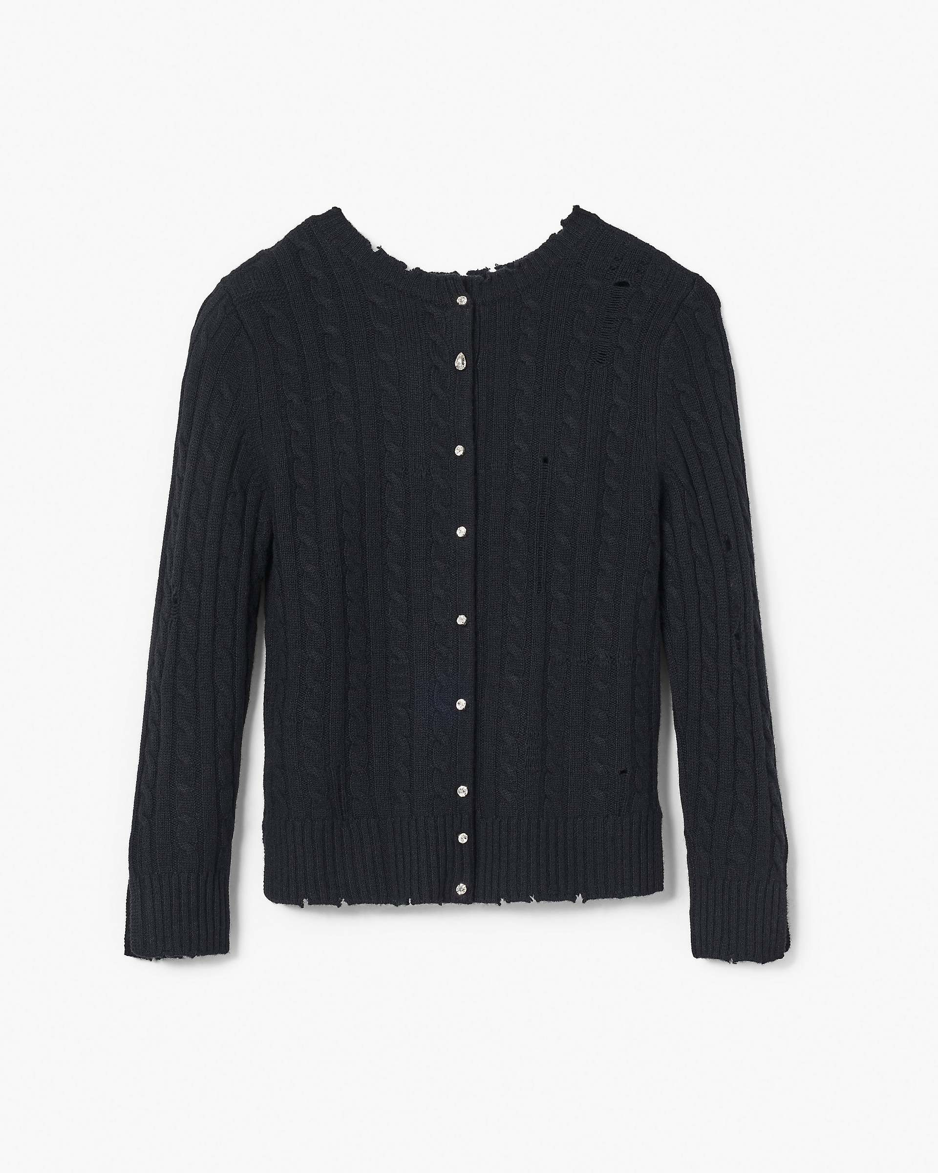 THE SHRUNKEN CASHMERE CABLE CARDIGAN - 2