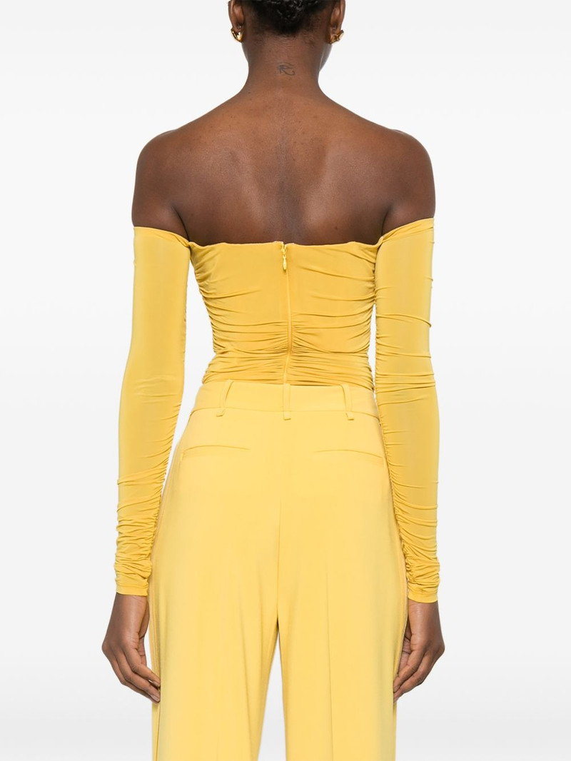 V-neckline draped bodysuit 4