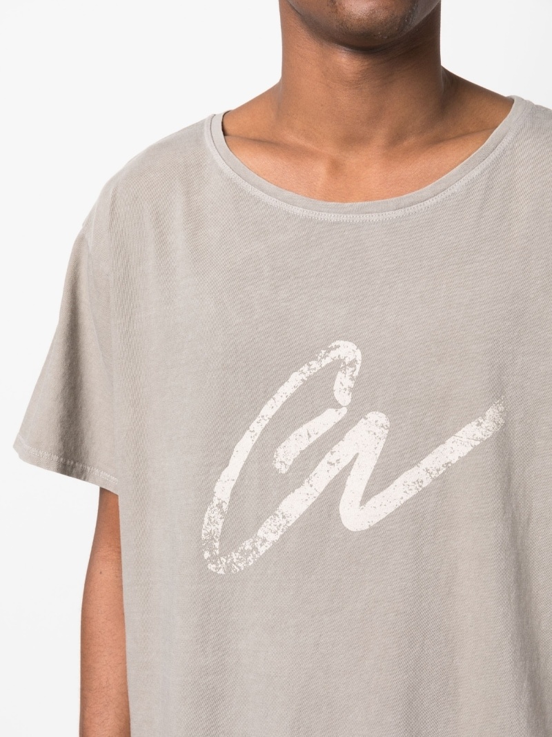 logo-print cotton T-shirt - 8