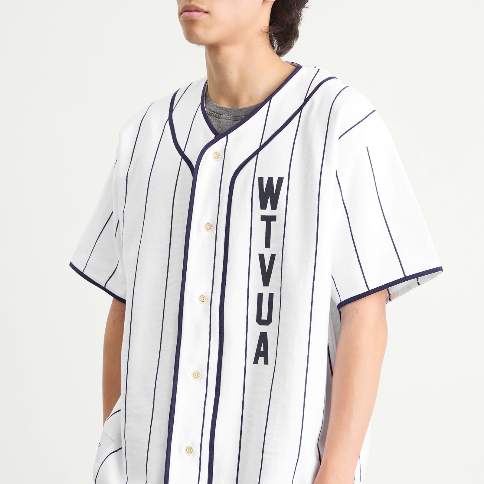 WTAPS Stripe Baseball Shirt - 5