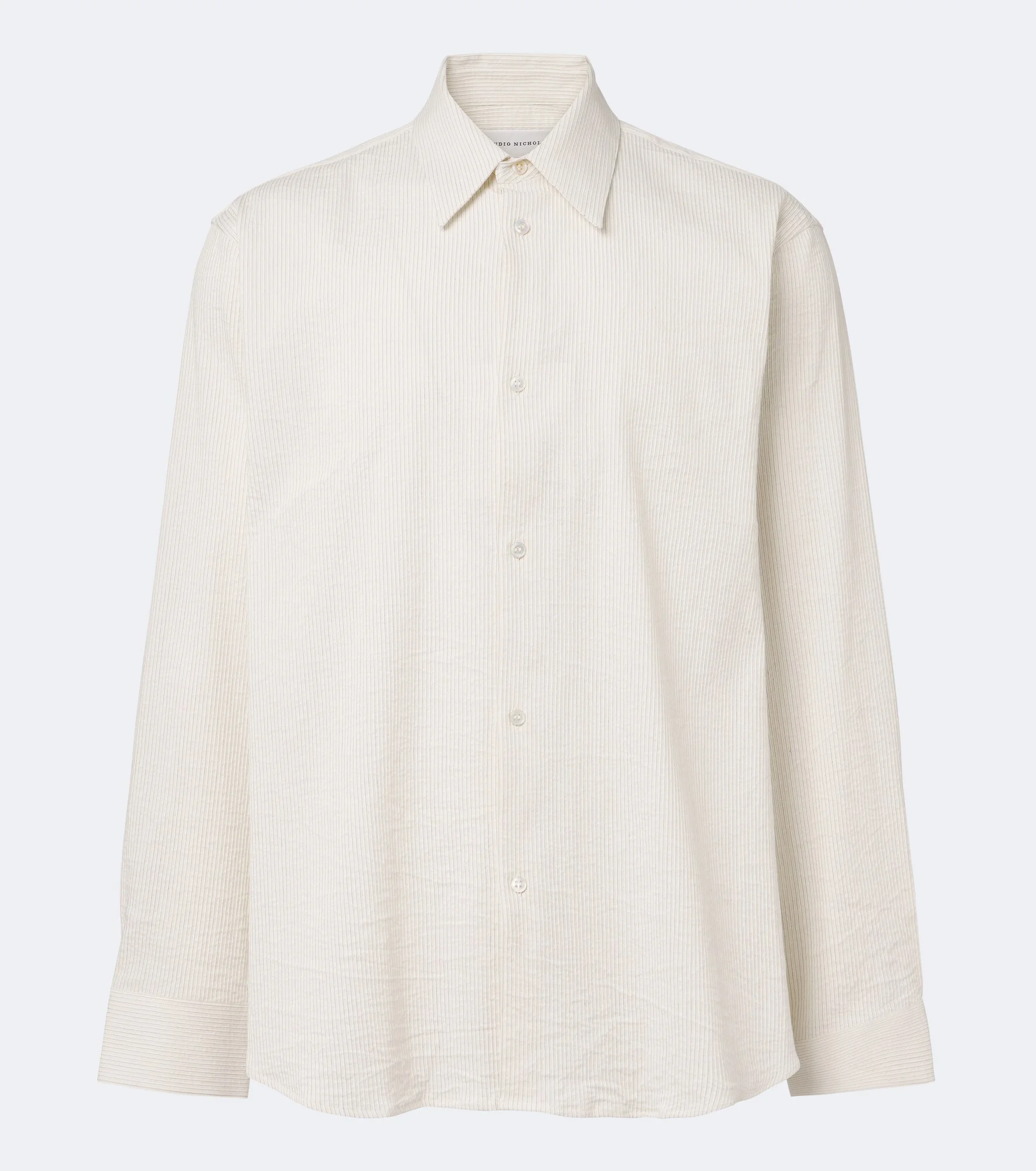View striped cotton and linen shirt - 1