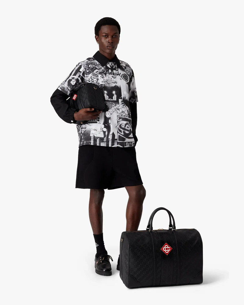 CASABLANCA Black Monogram Weekender Bag outlook