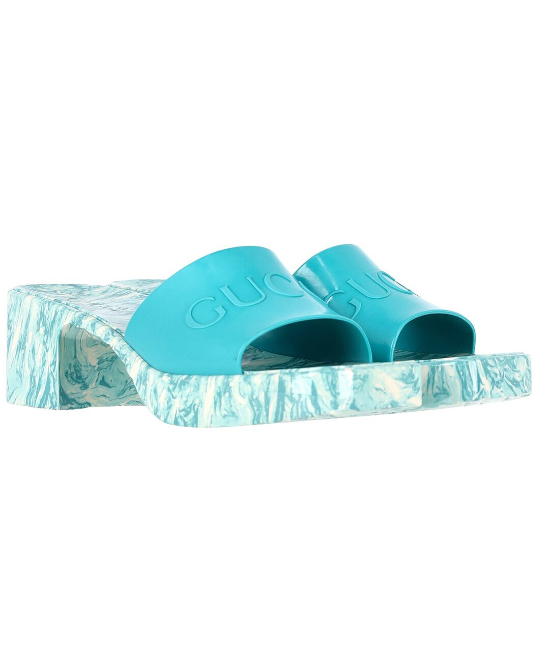 Gucci Women's Rubber Marble Sole Logo-Embellished Sandal (Authentic Pre-Loved) - 1