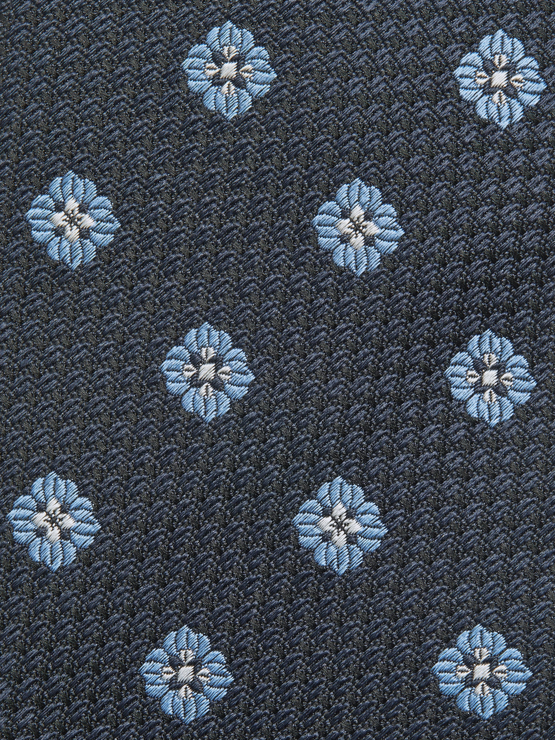 DARK BLUE SILK TIE - 2