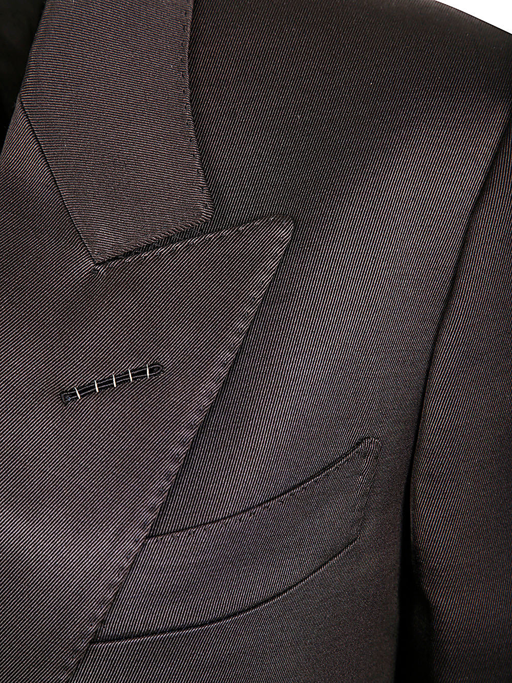 Tom Ford Women Silk And Wool Twill Double Breasted Jacket - 3
