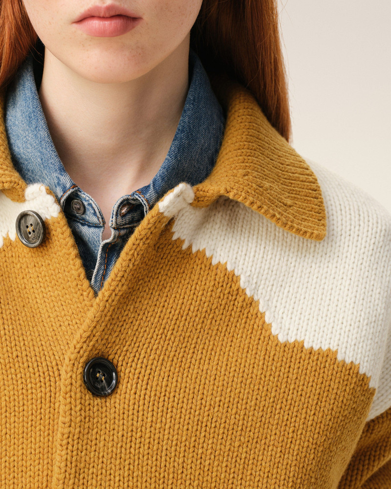 YELLOW WOOL AMI DE COEUR CARDIGAN 4
