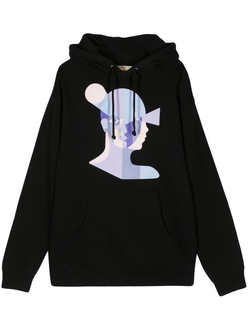 Bauhaus Face printed hoodie 1