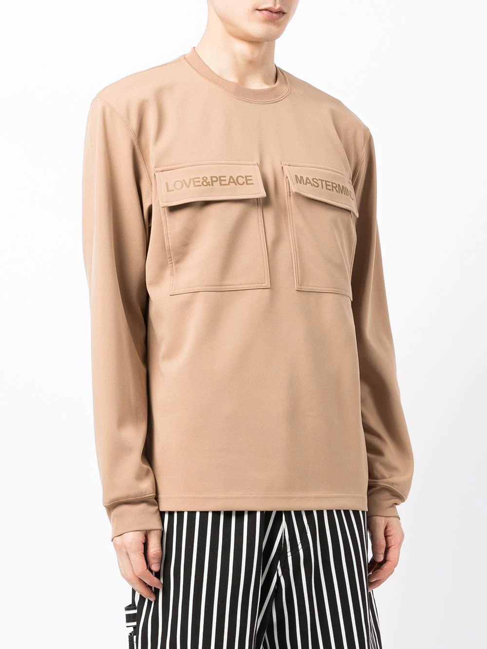 flap-pocket long-sleeve top - 3