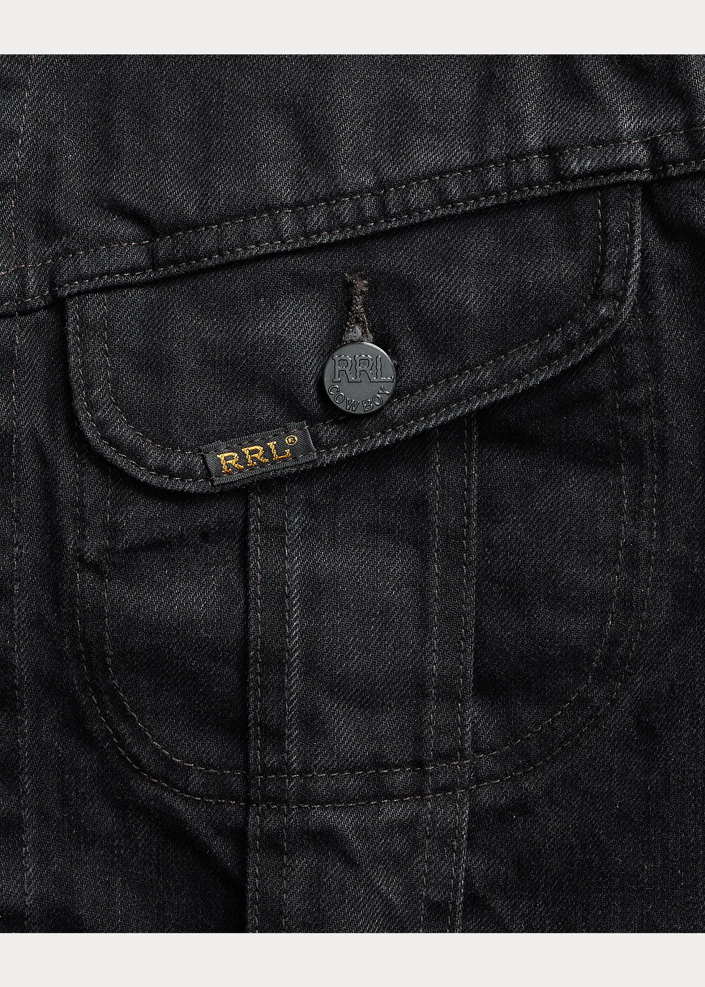 Worn-In Black Denim Trucker Jacket - 4