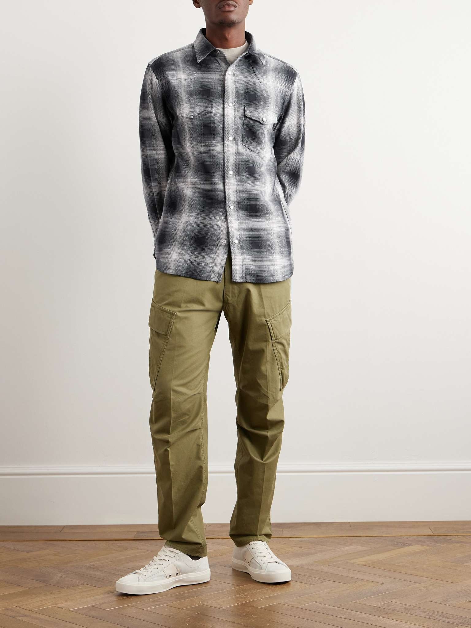Checked Cotton-Flannel Western Shirt - 2