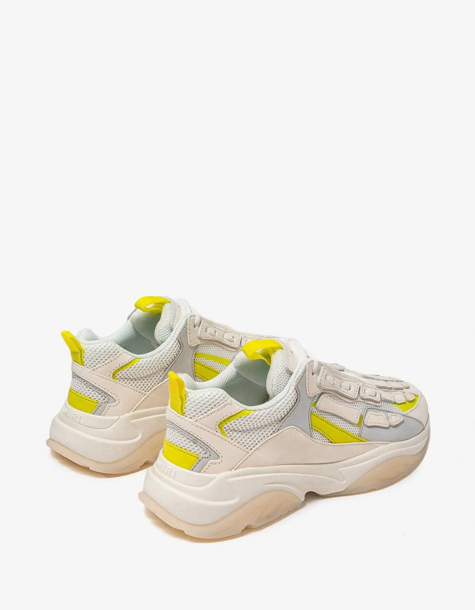 Amiri Bone Runner White & Yellow Trainers - 6