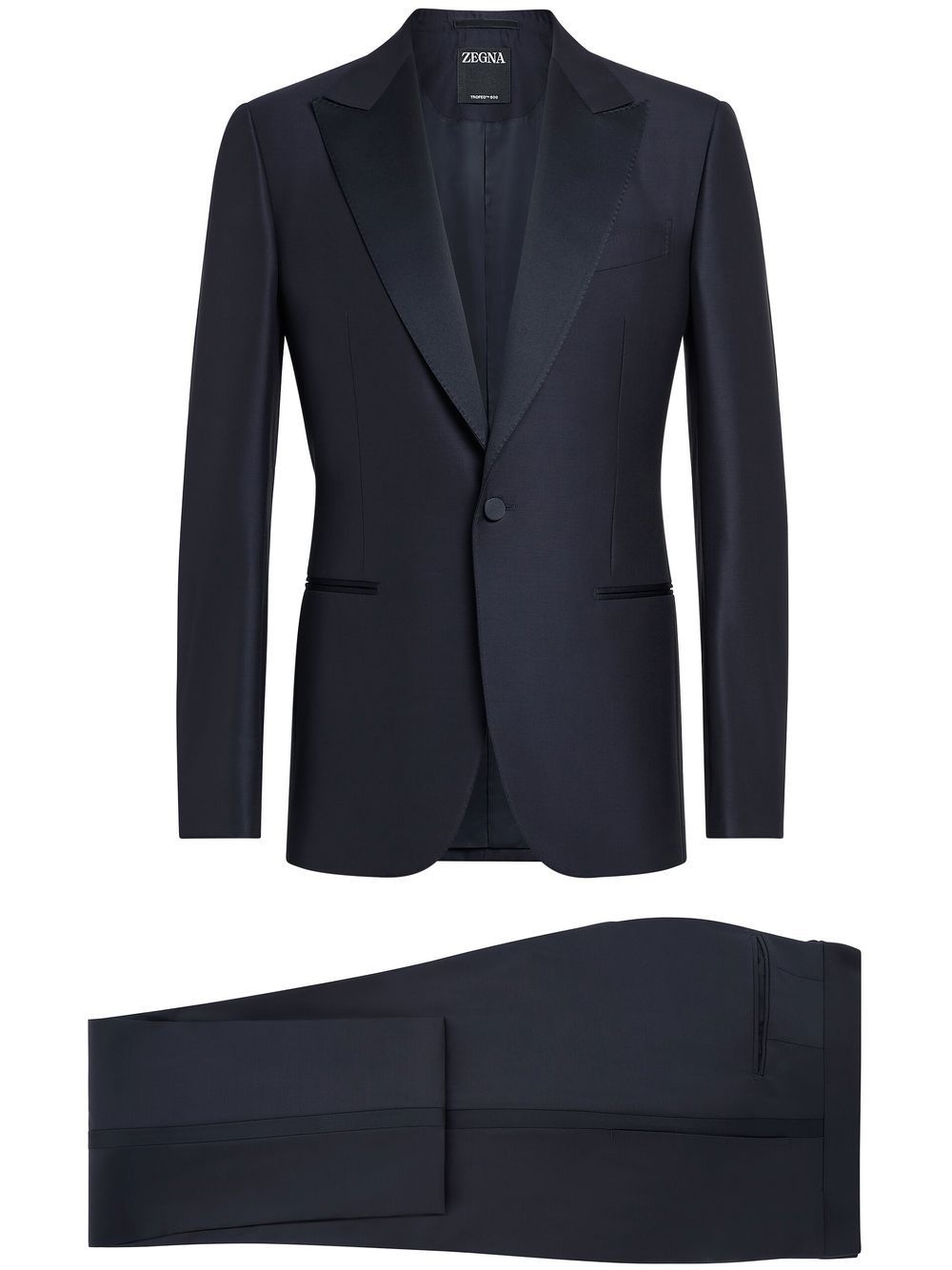 single-breasted peak-lapel suit - 1