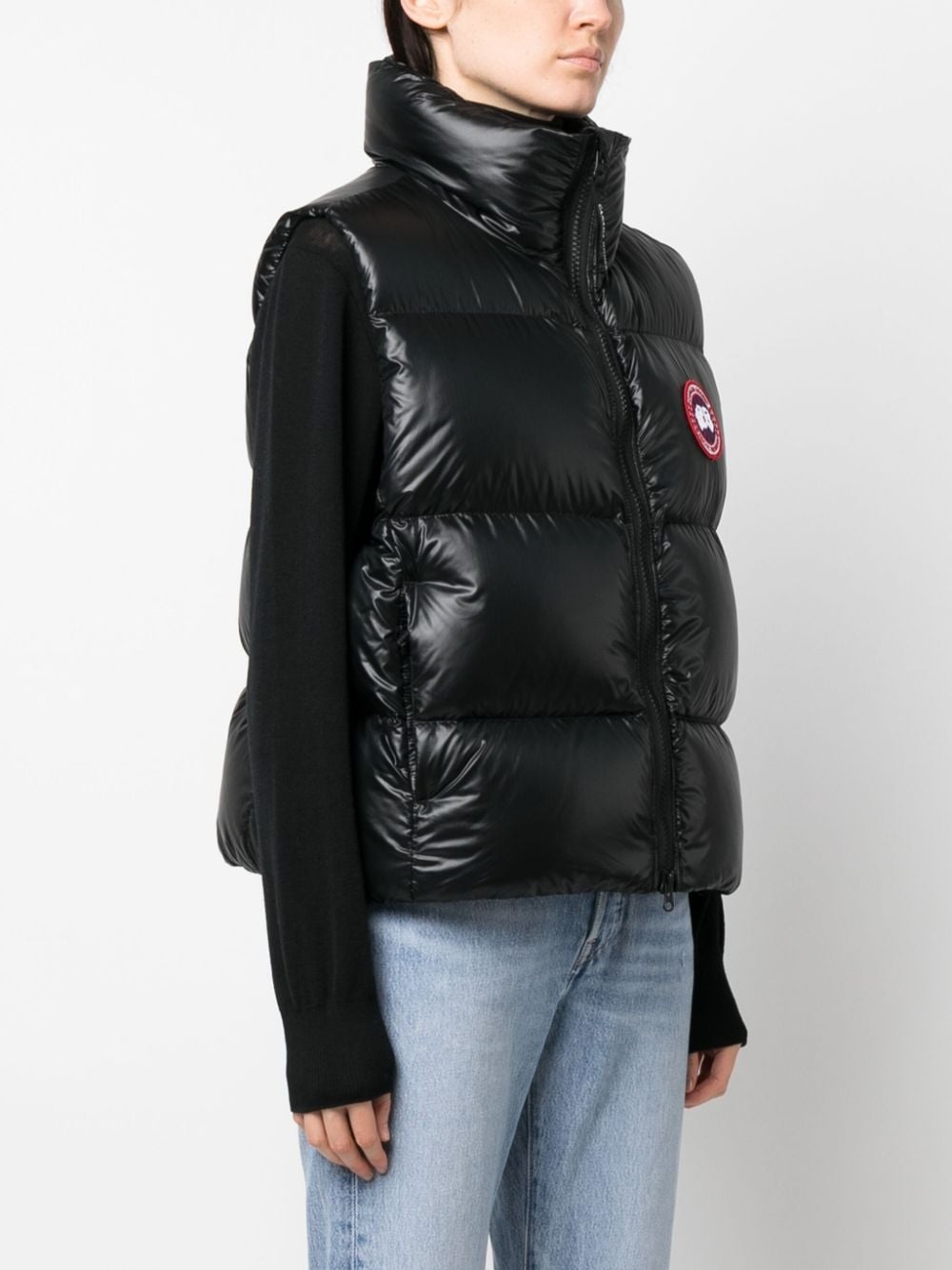 logo-patch padded gilet - 3