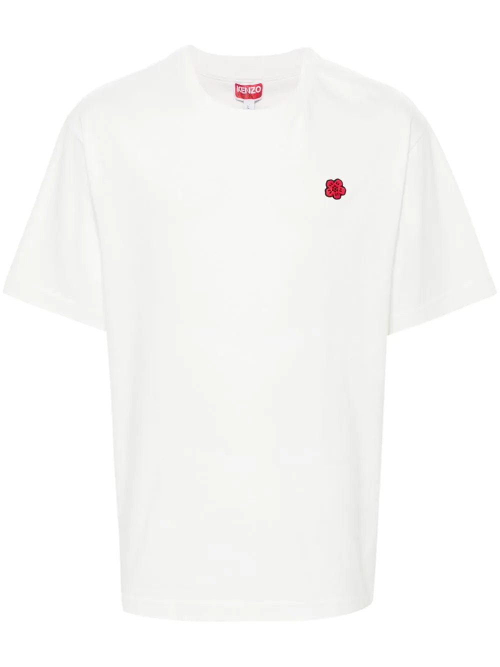 T-Shirt With Boke Flower Appliqué - 1