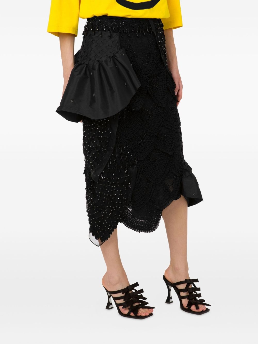 layered midi skirt - 3