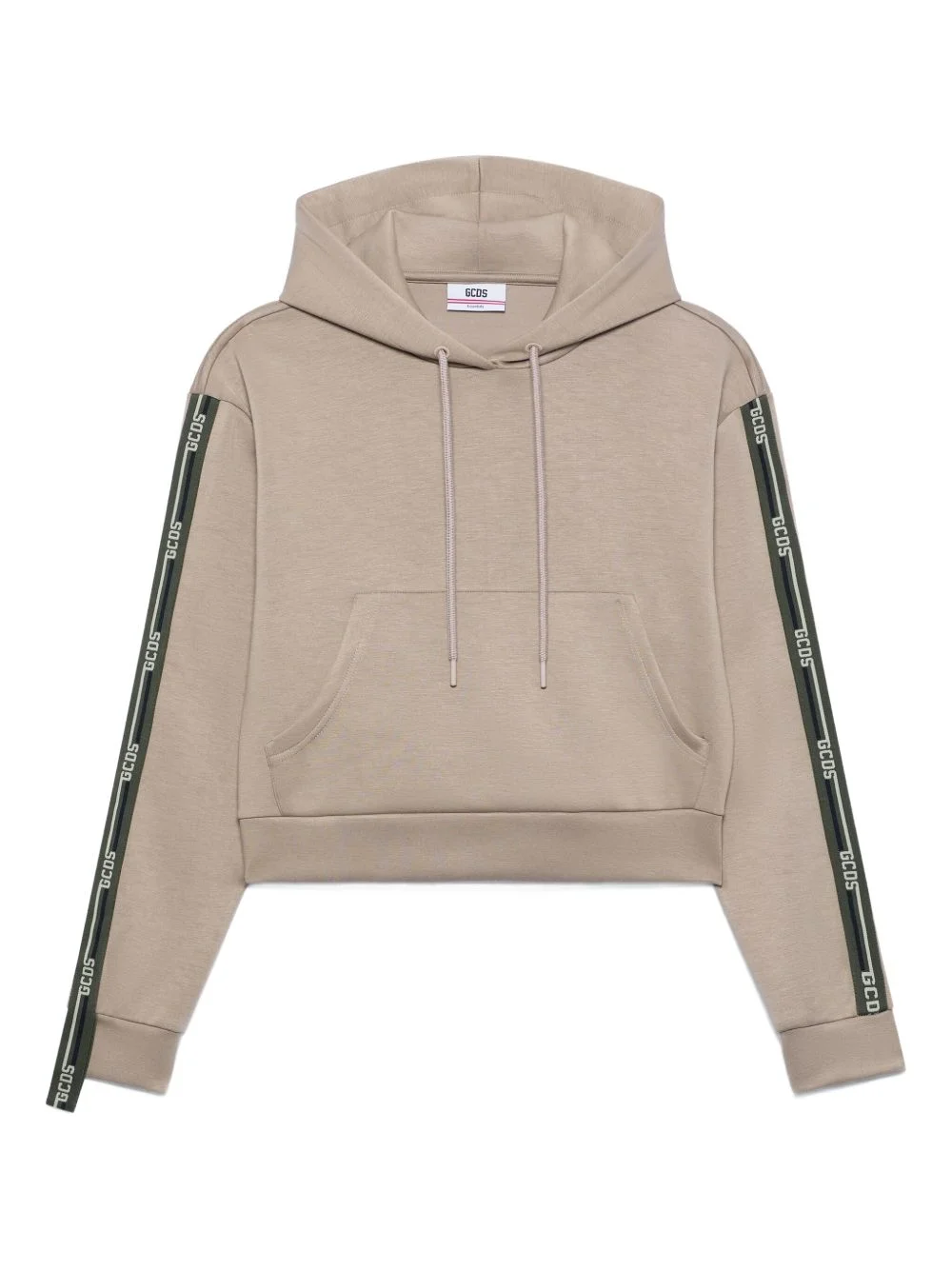 stripe-knit hooded knitted top - 1