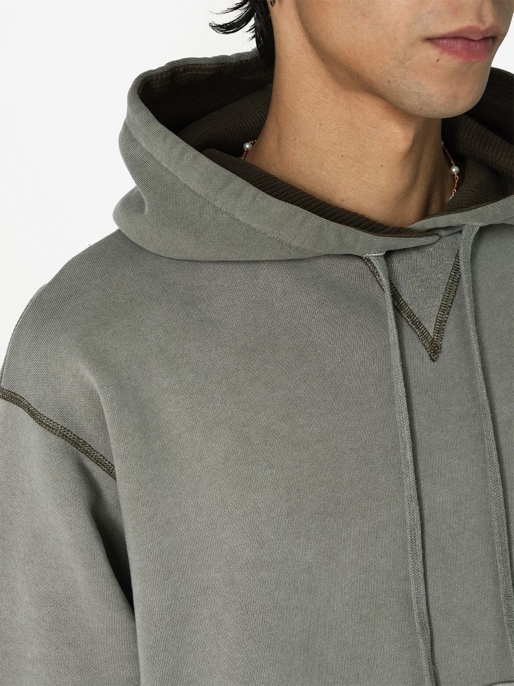 faded thermal-lined hoodie - 7