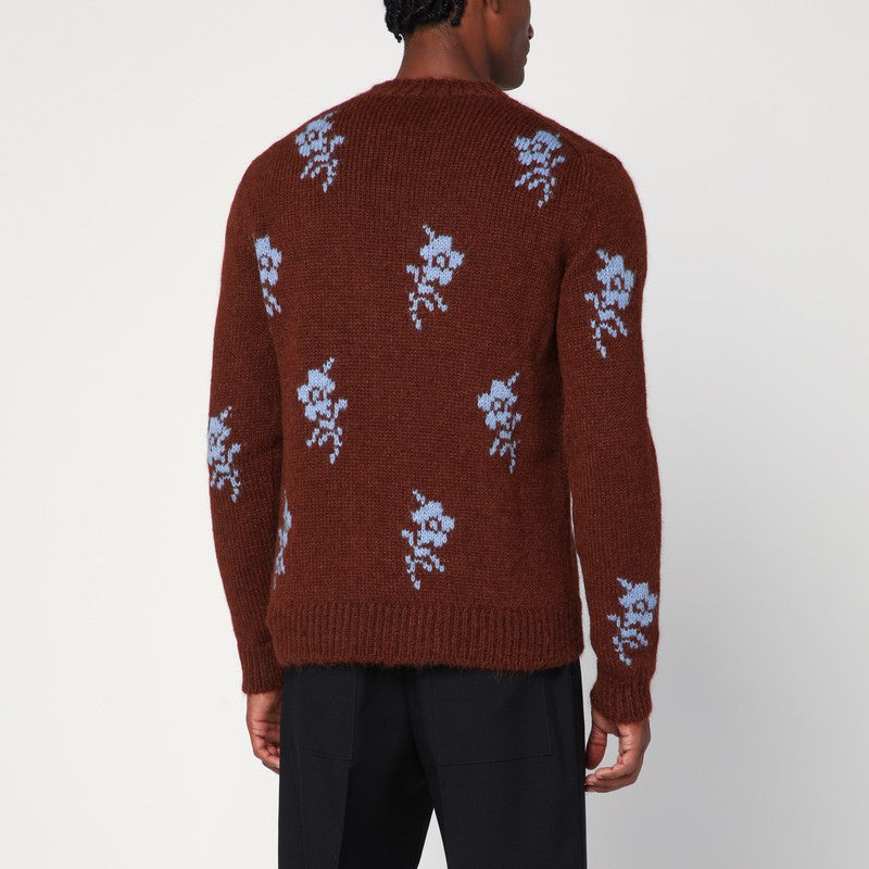 Jil Sander Brick-Coloured Alpaca Sweater With Embroidery Men - 2