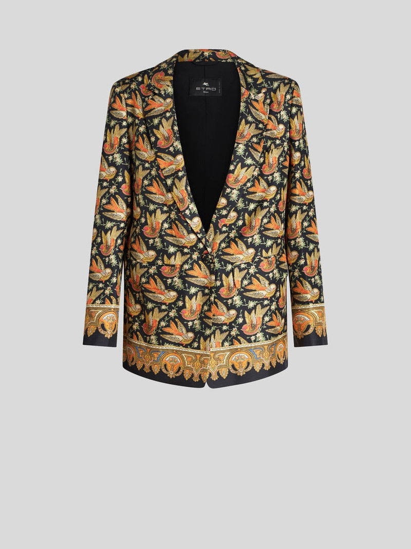TWILL JACKET WITH PRINTED BIRDS 1