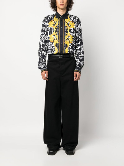 VERSACE JEANS COUTURE logo-print long-sleeve shirt outlook