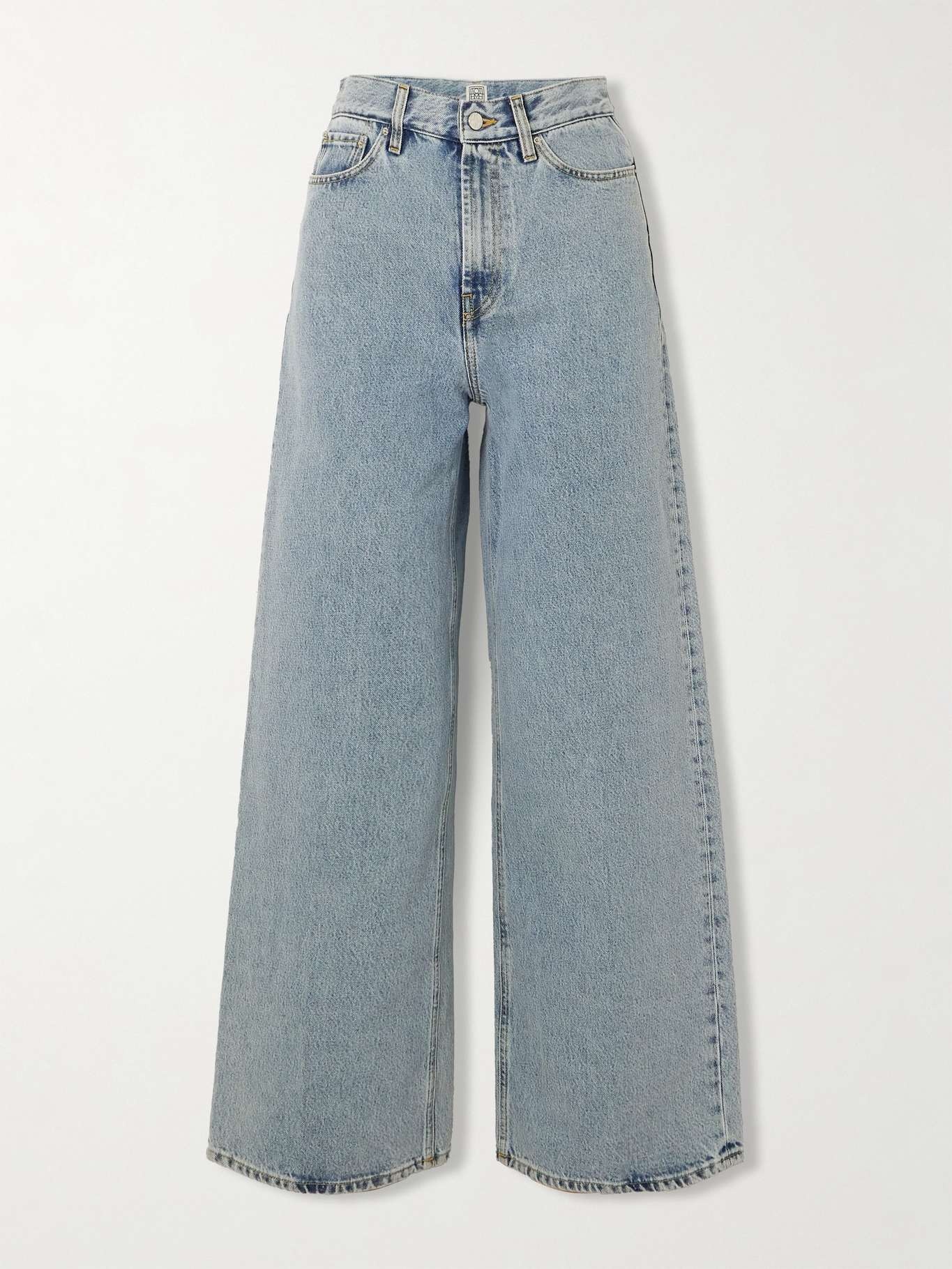 High-rise wide-leg organic jeans - 1