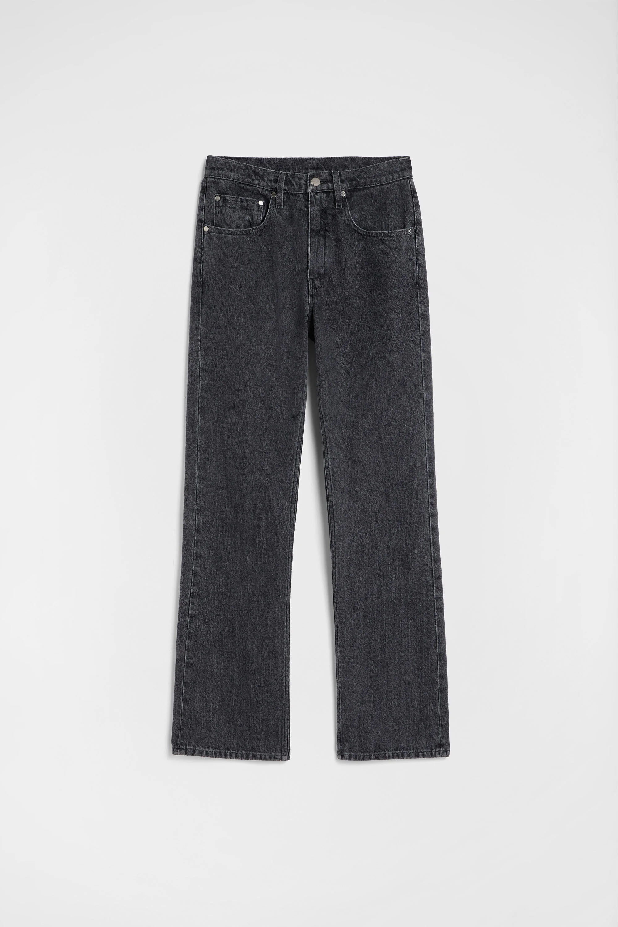 Flared Lightweight Denim Trousers - 1