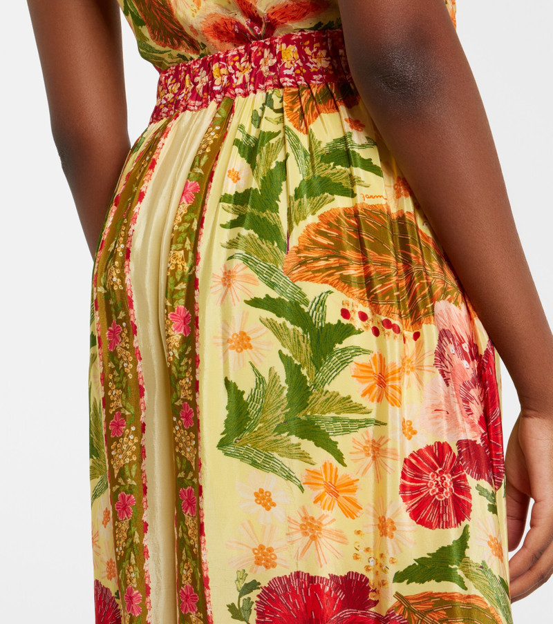 Stitched Garden floral wide-leg pants 4