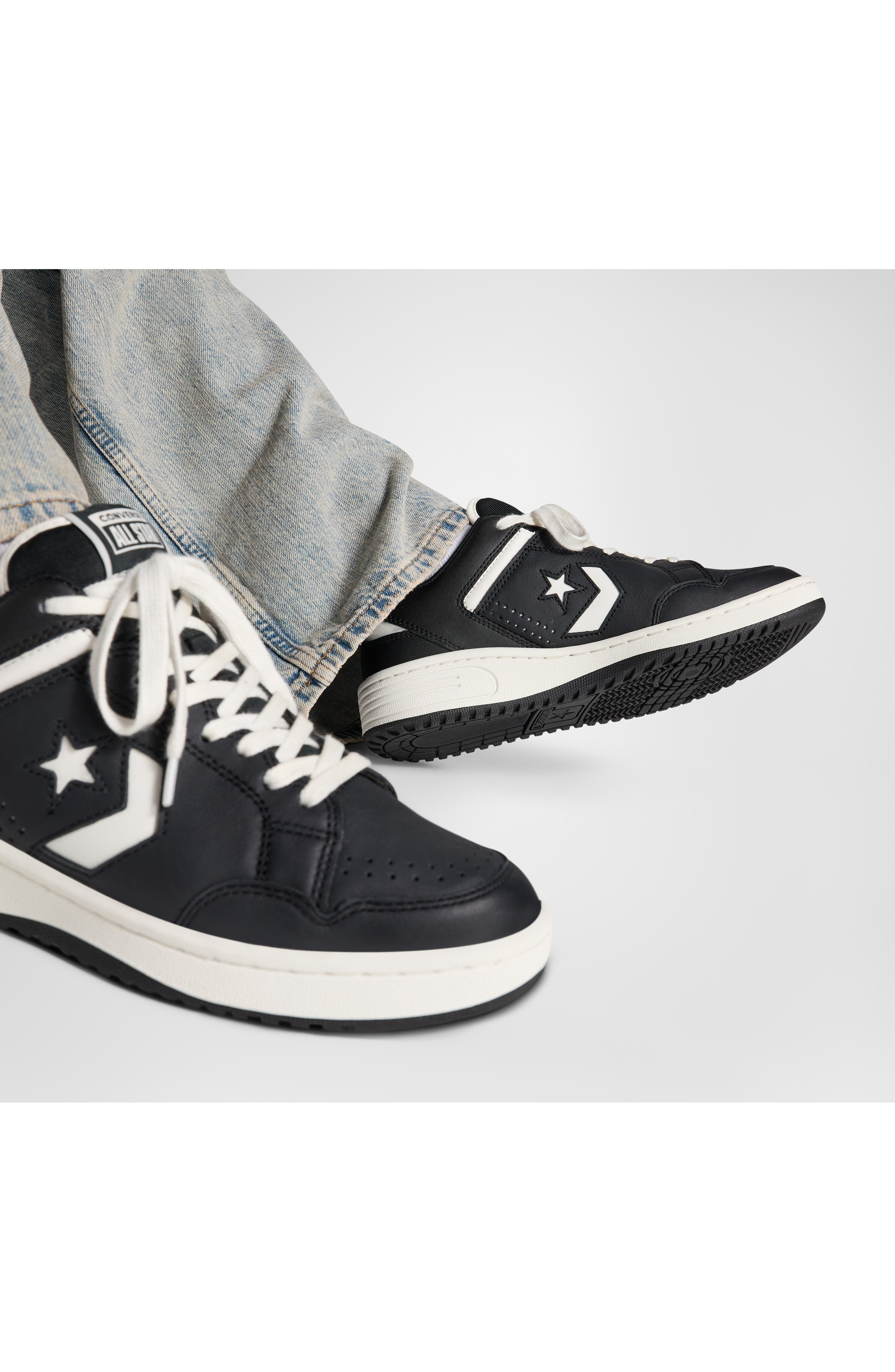 Converse Weapon Oxford Sneaker in Black/Black/White at Nordstrom - 6