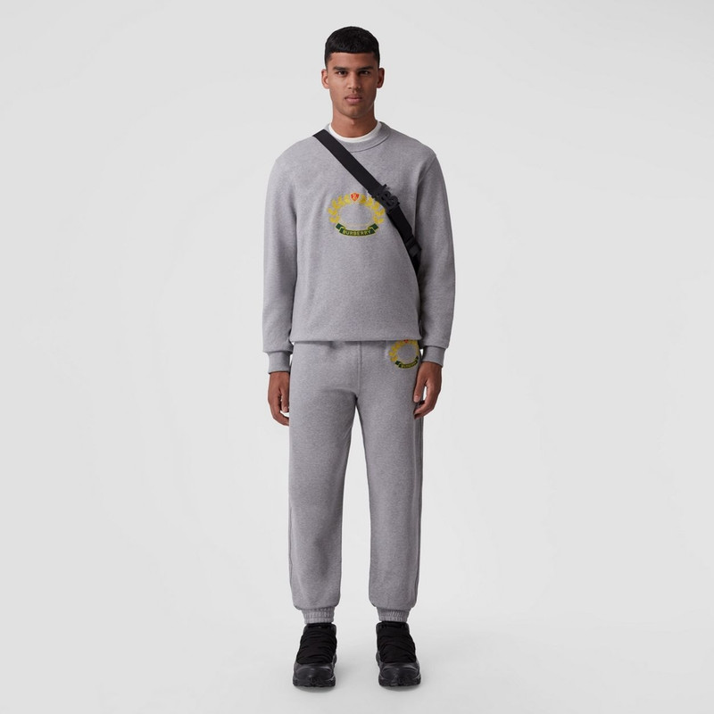 Burberry Oak Leaf Crest Cotton Jogging Pants outlook