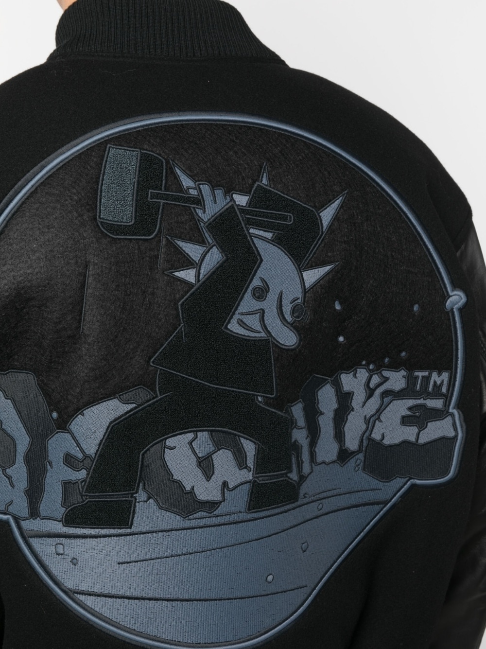 appliqué bomber jacket - 5