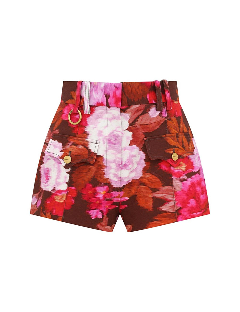 LUNA PRINTED DRILL MINI SHORT 1
