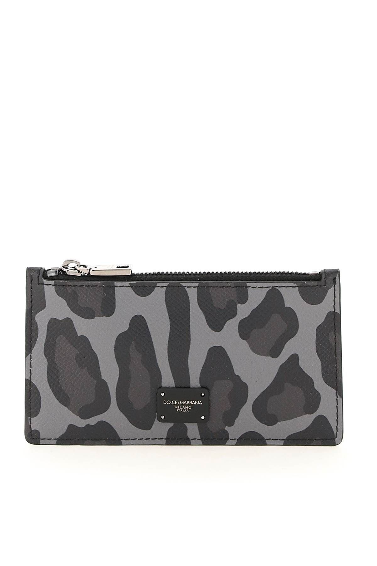 LEOPARD PRINT ZIPPED CARD HOLDER - 1