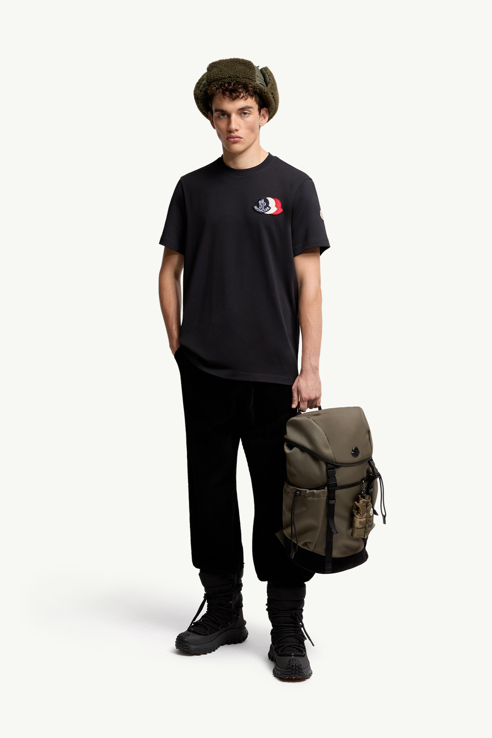 Embroidered Tricolor Logo Cotton T-Shirt - 2