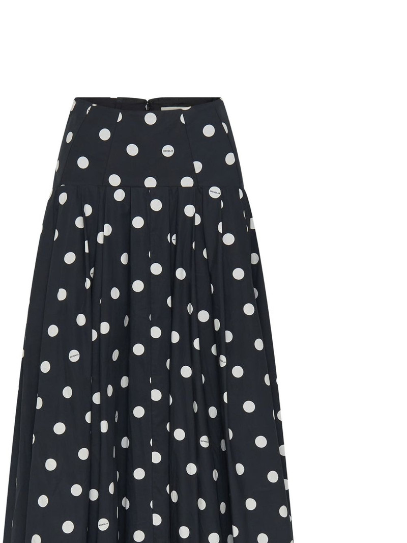 NICHOLAS polka-dot midi skirt outlook