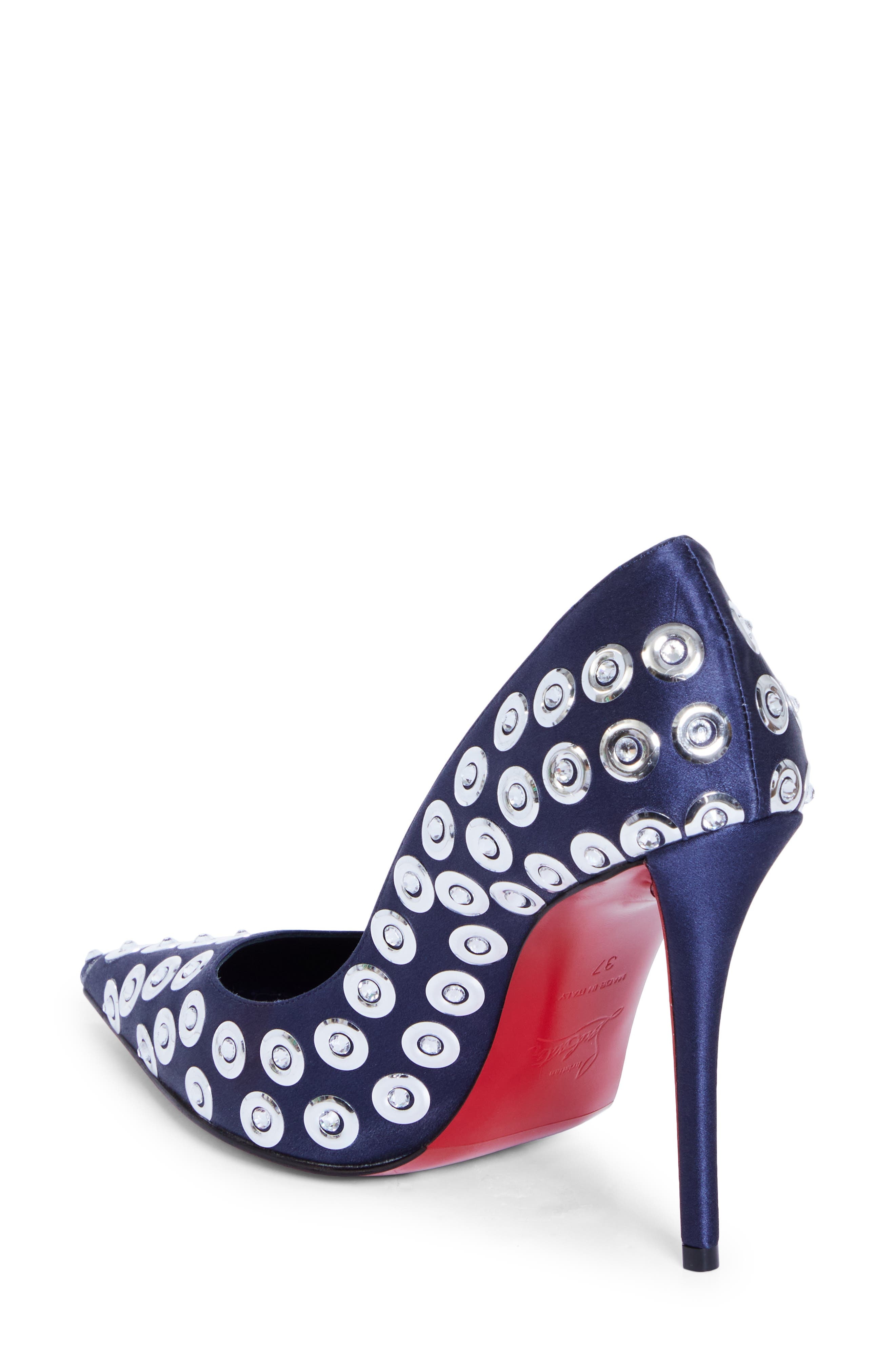 Christian Louboutin Miss Z Boum Boum Mirror Pump in Zaffiro/Sv-Cry/Lin at Nordstrom - 2