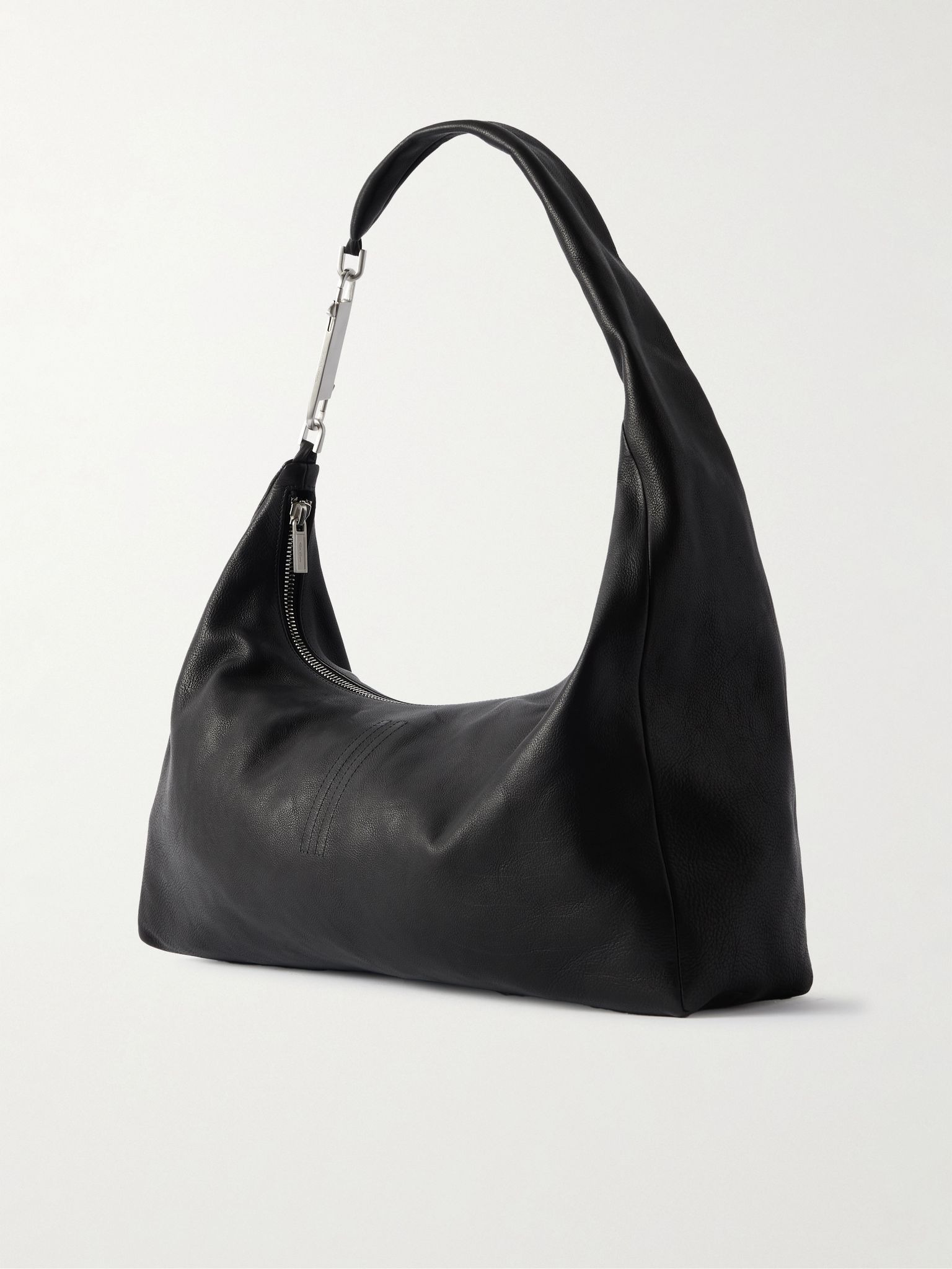 Gemini Small Full-Grain Leather Tote Bag Black - 3