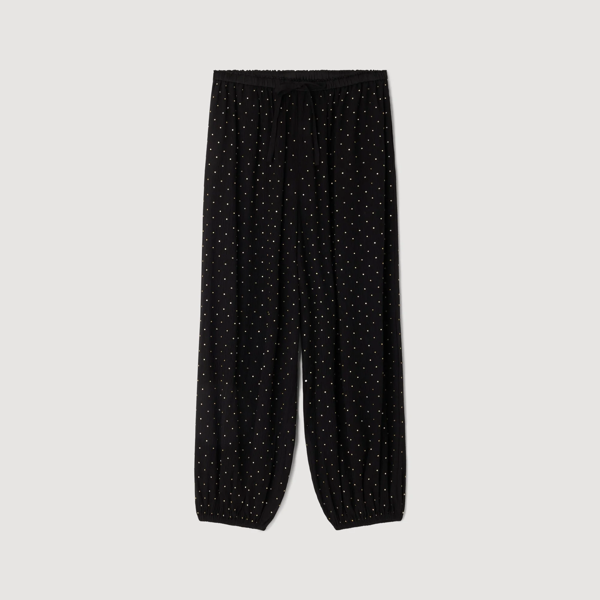RHINESTONE WIDE-LEG TROUSERS - 1