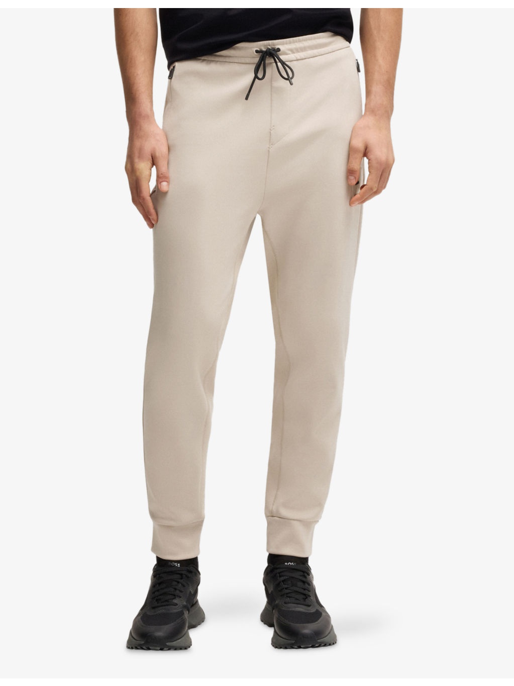 Drawstring-Waist Cotton-Blend Jogging Bottoms - 3