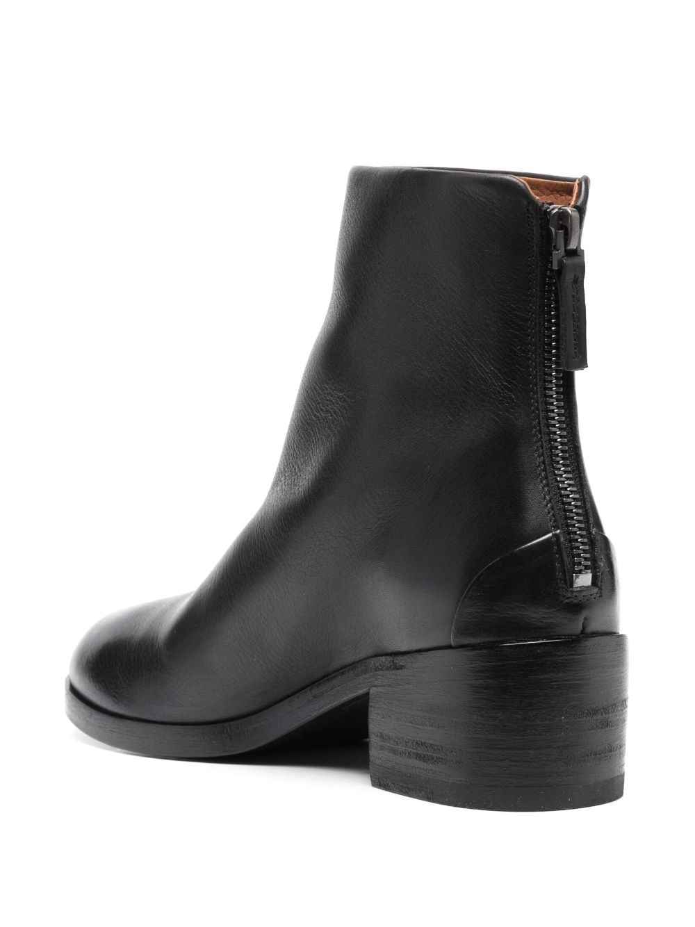 50mm round-toe leather boots - 3